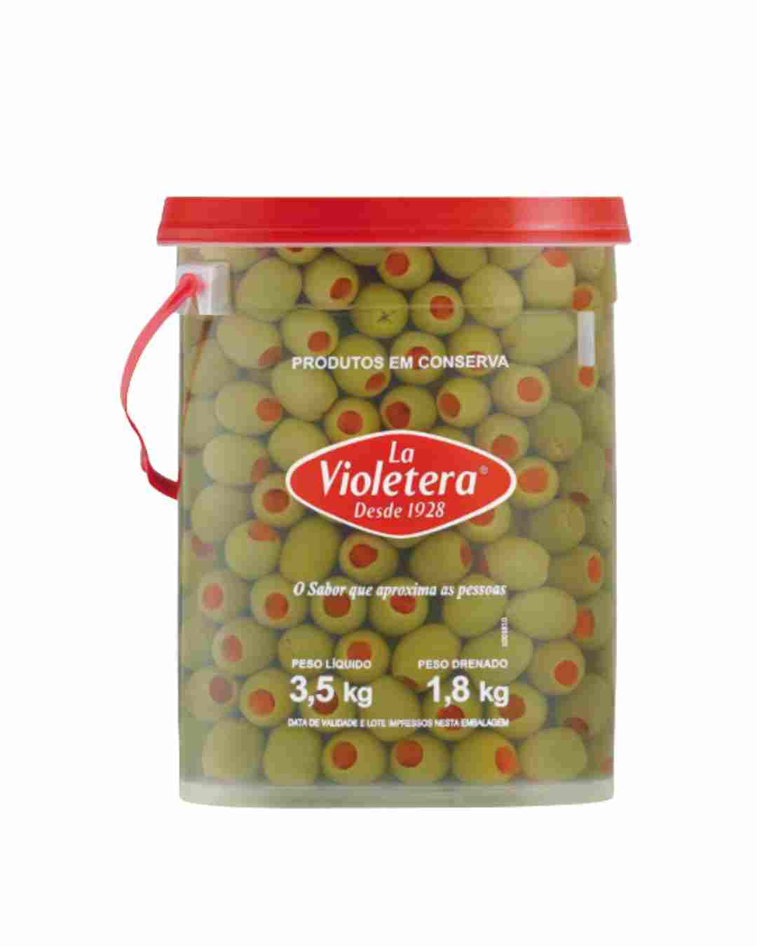 Azeitona Verde Recheada La Violetera 2kg