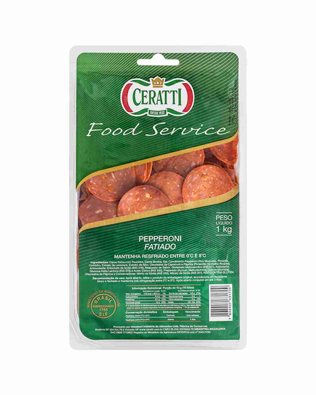 Pepperoni Fat Ceratti 1kg