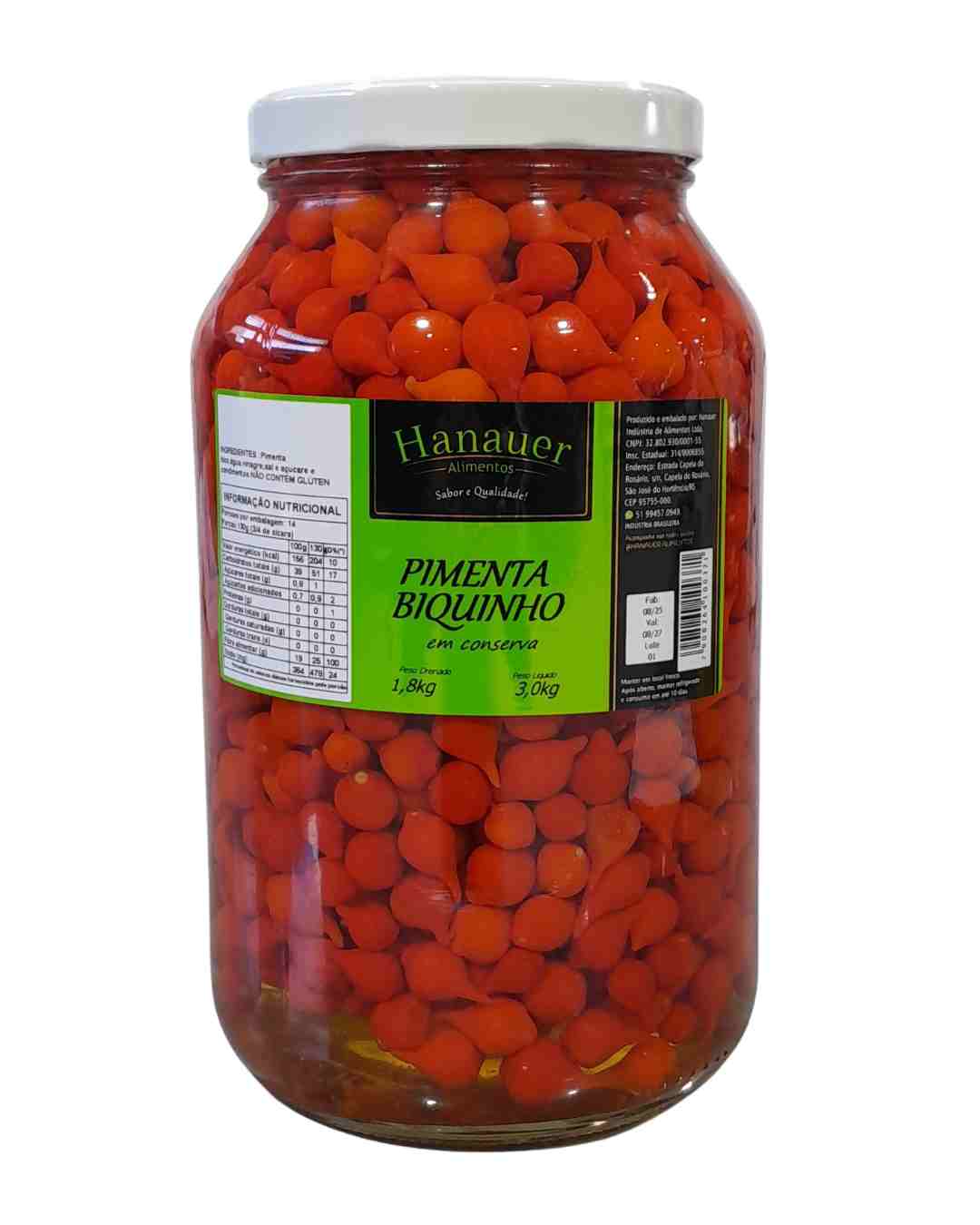 Pimenta Biquinho Vermelha Hanauer 1,8kg